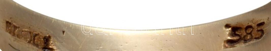 Arany (Au) gyűrű, 14k, m: 55, jelzett, nettó 2,5g