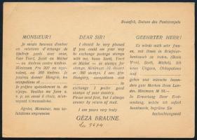 1935 Nyomtatvány Arcképek 6f bérmentesítéssel Egyiptomba, ritka!