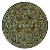 Brit-India 1936. 1/4R Ag "V. György" T:XF
British India 1936. 1/4 Rupee Ag "George V...