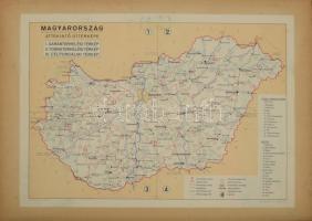 Magyarország áttekintő úttérképe (I. Darabterhelési térkép, II. Tonnaterhelési térkép, III. Célforga...
