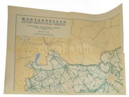 Magyarország áttekintő úttérképe (I. Darabterhelési térkép, II. Tonnaterhelési térkép, III. Célforga...