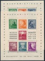 1938 2 db Eucharisztikus blokk, egy átlagos és egy gyengébb minőségű (20.000)