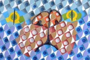 Sugár Gábor (1976-): Cica. Akril, foamix, vászon, jelzett, hátoldalán autográf felirattal és a művés...