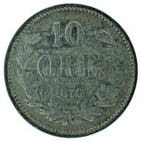Svédország 1876. 10ö billon T:VF,F Sweden 1876. 10 Öre billon C:VF,F Krause KM#737