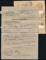 1942 Élelmiszer tartalmú 11,5 kg-os csomag szállítólevele 1P80f díjjal, hozzárögzítve a M. kir. köze...