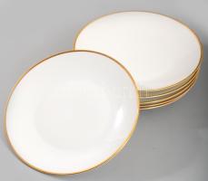Rosenthal vékonyporcelán 6 darabos süteményes tányér készlet, jelzett, hibátlan, d: 19 cm