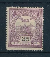 1909 Turul 35f vízjelhibával, "háromszögek" a koronában