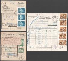 1961-1976 33 db válogatott szállítólevél, 17 db normál és 16 db sommás, köztük többes- színes és vegyes bérmentesítések, expressz, alkalmi bélyeges, mind más, változatos anyag