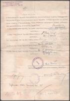 1962 Meghatalmazási igazolás ügyvédek számára az 1962-1963. évekre érvényesítve, Várak 50 x 3Ft bély...