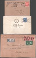 Nagy-Britannia 1922-1950 8 db küldemény, köztük hivatalosak is (a bélyegek: Mi EUR 64.-)