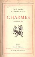 Valéry, Paul: 
Charmes. (Számozott.)
Paris, (1926). Librairie Gallimard (Imprimé par Maurice Daran...