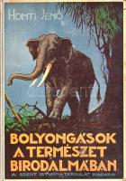 Honti Jenő: Bolyongások a természet birodalmában. Györgyfi György rajzaival. Budapest, (1940). Szent István-Társulat (Stephaneum-nyomda). 219 + [1] p. Egyetlen kiadás. Honti Jenő (1897-1958) római katolikus pap, természetrajz-földrajz szakos gimnáziumi tanár, pápai tanácsos. Ifjúsági ismeretterjesztő munkája érdekesen vegyíti a természetrajzi oktatást, a vadászati és botanikai ismereteket a katolikus lelkiséggel. A szerzőnek ez a második természetrajzi ismeretterjesztő munkája. A címlapon régi tulajdonosi bejegyzés. Vuray 0. Enyhén sérült gerincű, színes, illusztrált kiadói félvászon kötésben.