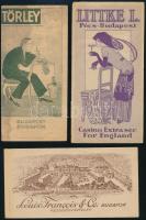 Littke, Francois, Törley pezsgők 3 db számolócédula