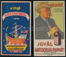 2 db Gottschlig rum számolócédula