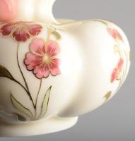 Zsolnay paradicsomvirág váza. Jelzett, hibátlan, d: 11 cm