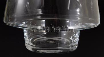 Retzsch Arzberg kézzel készült üveg szárazvirág váza / díszelem, jelzett, hibátlan, m: 28,5 cm