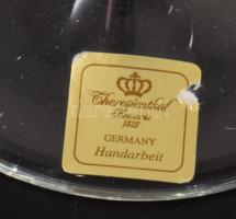 Theresienthal kristályüveg 8 személyes pezsgős flőtepohár garnitúra, jelzett, hibátlan, m: 25,5 cm