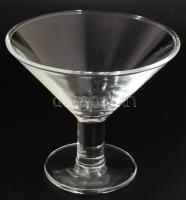 6 személyes fagylaltos kehely garnitúra, hibátlan, d:14 cm, m: 12 cm