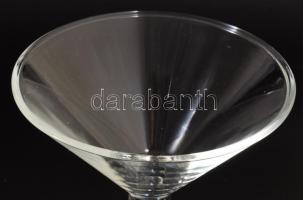 6 személyes fagylaltos kehely garnitúra, hibátlan, d:14 cm, m: 12 cm