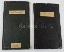 1930-1933 2 db fényképes leckekönyv, az egyik m. kir. postatisztképző tanfolyamról