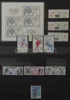 Sport motívum: román, lengyel és csehszlovák bélyegek az 50-es, 80-as évekből sok blokkal, 12 lapos ...