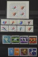 Sport motívum: román, lengyel és csehszlovák bélyegek az 50-es, 80-as évekből sok blokkal, 12 lapos ...