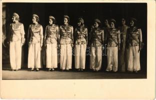 1938 Kassa, Kosice; hölgyek katonai egyenruhában, ünnepség / ladies in uniform. photo (EK)