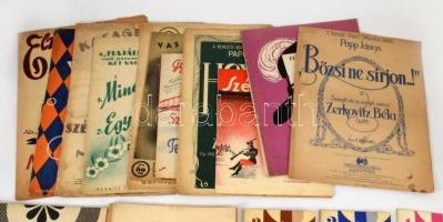 Vegyes kotta tétel, összesen 22 db