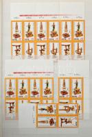 NDK 1980-1984 több példányos tétel összefüggésekkel, blokkokkal, kisívekkel, tartalmas anyag, megpak...