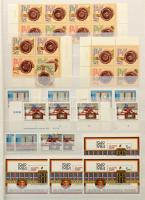 NDK 1980-1984 több példányos tétel összefüggésekkel, blokkokkal, kisívekkel, tartalmas anyag, megpak...