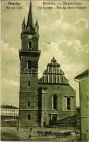Beszterce, Bistritz, Bistrita; Evangélikus templom. Gustav Zikeli kiadása / Ev. Kirche / Biserica ev. luth. / Lutheran church (Rb)