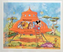 16 lapos közepes Schaubek berakó, benne 9 oldalon Mese és Állat motívum sorok, blokkok, közte 3 Walt...