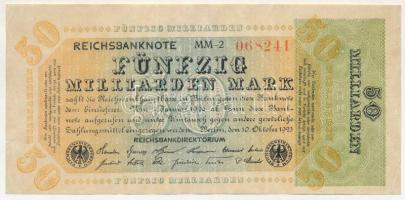 Német Birodalom / Weimari Köztársaság 1923. 50.000.000.000M T:F  German Empire / Weimar Republic 1923. 50.000.000.000 Mark C:F