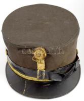 cca 1930 M. Kir. Honvédség, tüzér főhadnagyi társasági sapka ("babmérő"), kisebb sérülések...