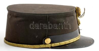 cca 1930 M. Kir. Honvédség, tüzér főhadnagyi társasági sapka ("babmérő"), kisebb sérülések...