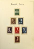 Ausztria gyűjtemény 1945-1969 több jó kiadással, magas katalógus értékű anyag Leuchtturn falcmentes ...