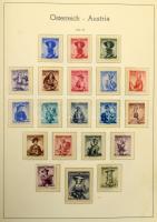 Ausztria gyűjtemény 1945-1969 több jó kiadással, magas katalógus értékű anyag Leuchtturn falcmentes ...