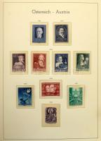 Ausztria gyűjtemény 1945-1969 több jó kiadással, magas katalógus értékű anyag Leuchtturn falcmentes ...