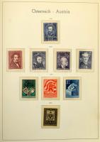 Ausztria gyűjtemény 1945-1969 több jó kiadással, magas katalógus értékű anyag Leuchtturn falcmentes ...