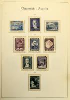 Ausztria gyűjtemény 1945-1969 több jó kiadással, magas katalógus értékű anyag Leuchtturn falcmentes ...