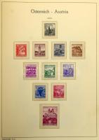 Ausztria gyűjtemény 1945-1969 több jó kiadással, magas katalógus értékű anyag Leuchtturn falcmentes ...