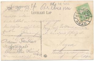 1909 Menyháza, Monyásza, Moneasa; Halastó, csónakázók / fishpond, lake, rowing boats + "GURAHON...