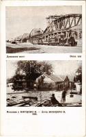 Gombos, Bogojeva, Bogojevo; Duna híd, 1924-es árvíz / bridge, flood (EB)