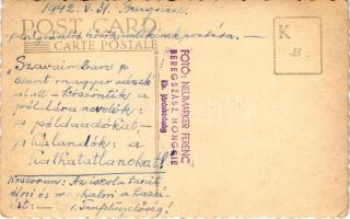 1942 Beregszász, Beregovo, Berehove; Országzászlós hősök emlékének avatása. Neumarker Ferenc felvéte...