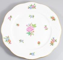 Herend eton mintás süteményes készlet. Jelzett, kézzel festett, hibátlan, d: 19-25 cm