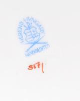 Herend eton mintás süteményes készlet. Jelzett, kézzel festett, hibátlan, d: 19-25 cm