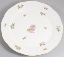 Herend eton mintás süteményes készlet. Jelzett, kézzel festett, hibátlan, d: 19-25 cm