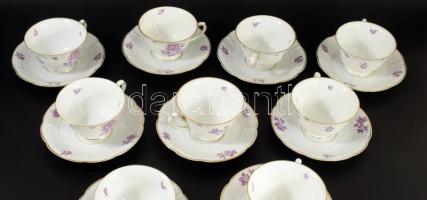 Rosenthal antik 11 darab csésze 9 darab alátéttel, jelzett, d: 14,5 cm