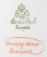 Rosenthal 10 személyes süteményes tányér garnitúra, jelzett, d: 15,5 cm