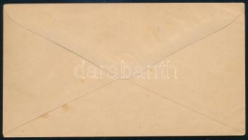 1874 Használatlan 5kr díjjegyes boríték, a díjjegyben a boríték dombornyomása lefelé tolódott, halvá...